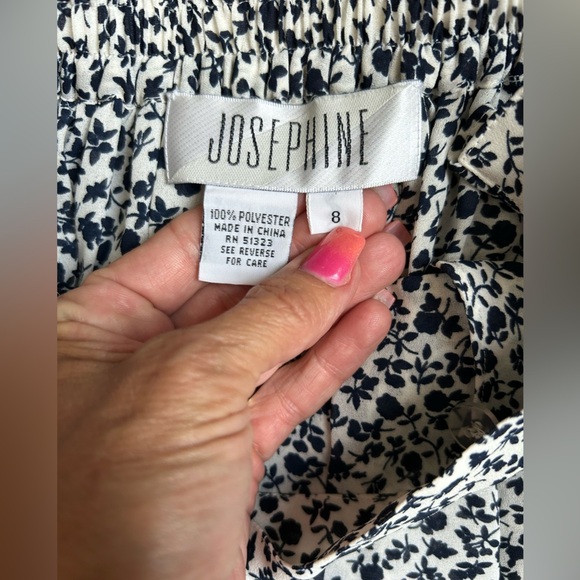 Josephine Vintage 80s Two Piece Floral Skirt Set Blouse size 10/Skirt Size 8 - Picture 15 of 16